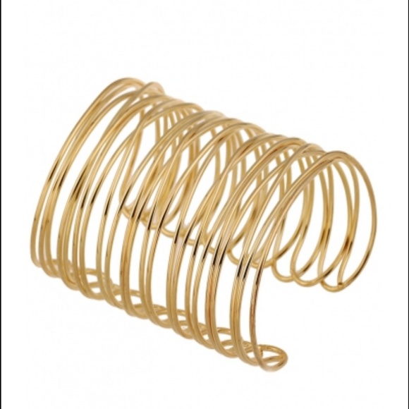 Goldtone adjustable openwork cuff bracelet - Picture 4 of 5